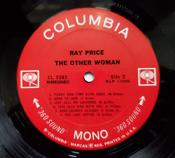 Ray Price : The Other Woman (LP, Album, Mono)