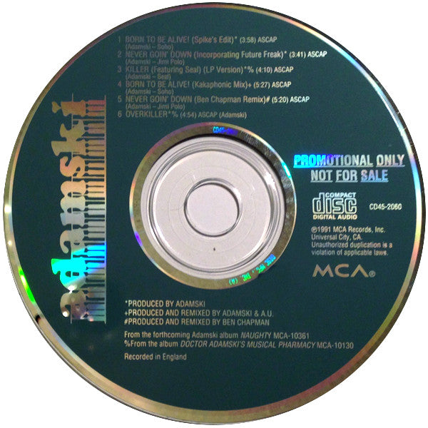 Adamski + Soho (2) : Born To Be Alive! • Sampler (CD, Promo, Smplr)