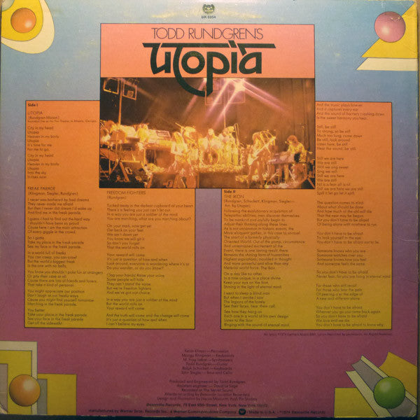 Utopia (5) : Todd Rundgren's Utopia (LP, Album, Ter)