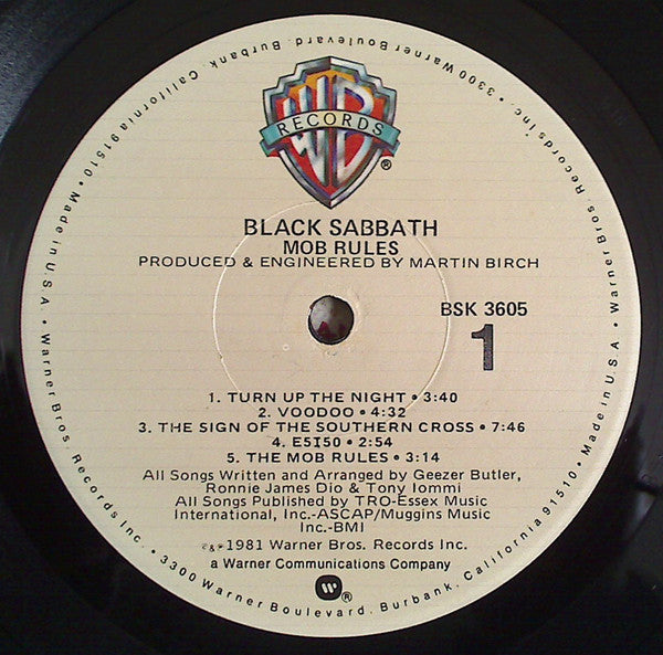 Black Sabbath : Mob Rules (LP, Album)