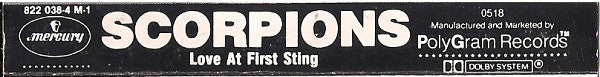 Scorpions : Love At First Sting (Cass, Album, 72,)