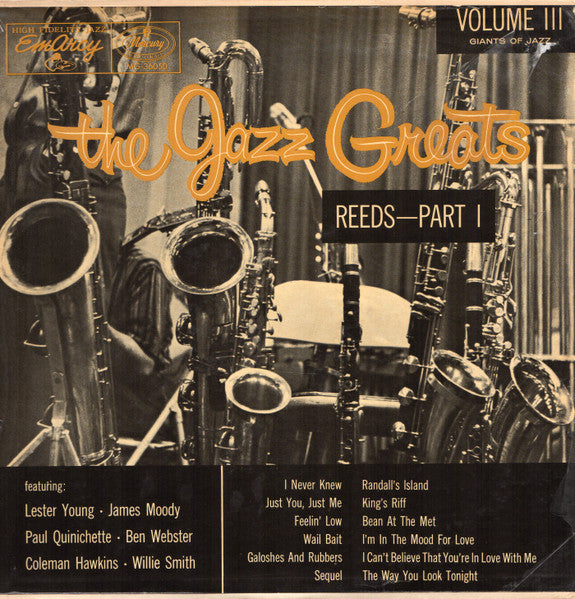 Various : The Jazz Greats (Giants Of Jazz Volume III Reeds-Part I) (LP, Comp, Mono)