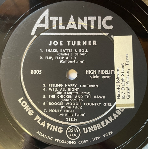 Joe Turner* : Joe Turner (LP, Comp, Mono)