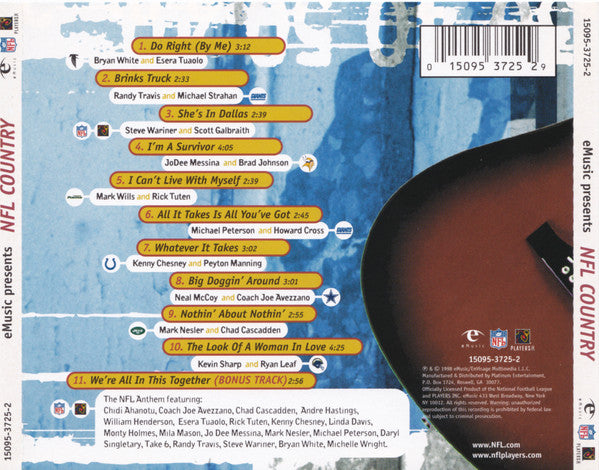 Various : NFL Country (CD, Album)