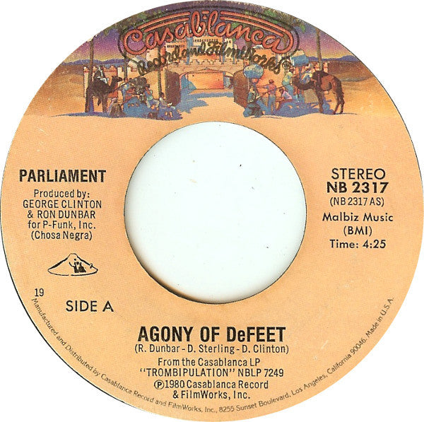 Parliament : Agony Of DeFeet (7", Single, Styrene, 19)