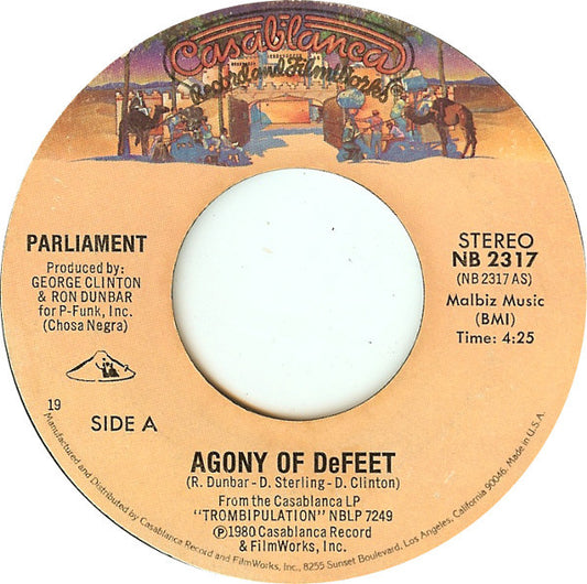 Parliament : Agony Of DeFeet (7", Single, Styrene, 19)