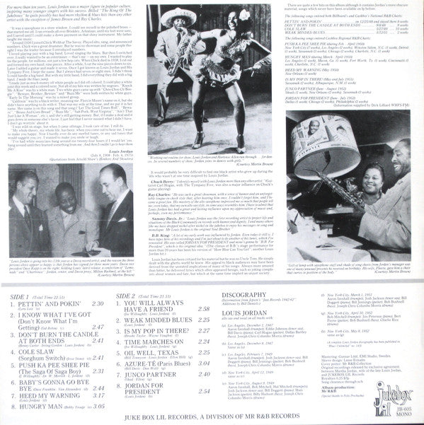 Louis Jordan And His Tympany Five : Cole Slaw (LP, Album, Comp, Mono)