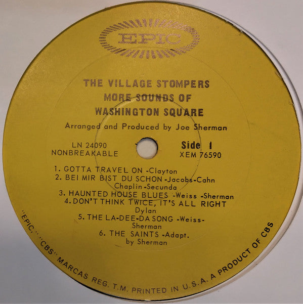 The Village Stompers : More Sounds Of Washington Square (LP, Album, Mono)