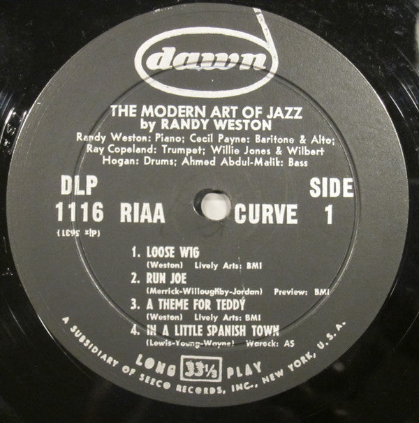 Randy Weston : The Modern Art Of Jazz By Randy Weston (LP, Album, Mono)