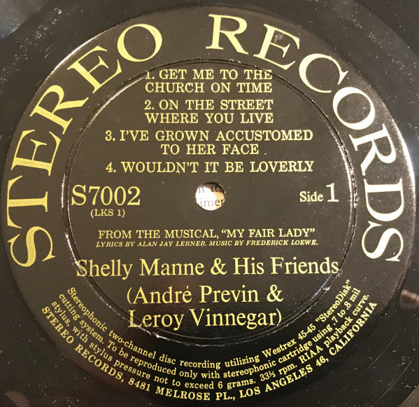 Shelly Manne & His Friends : Modern Jazz Performances Of Songs From My Fair Lady (LP, Album)