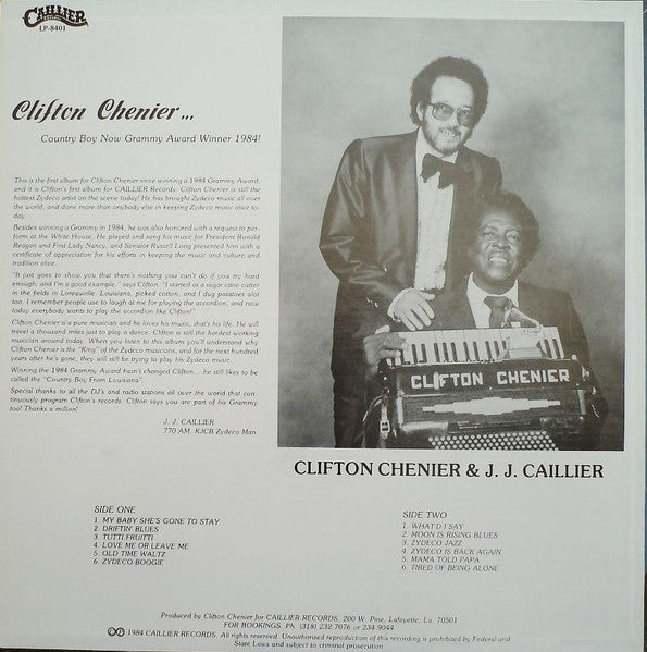Clifton Chenier : Country Boy Now Grammy Award Winner 1984! (LP, Album)