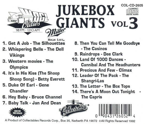 Various : WOGL Oldies: Jukebox Giants, Vol. 3 (CD, Comp)