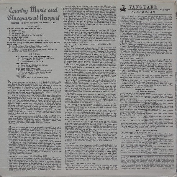 Various : Country Music And Bluegrass At Newport (LP)