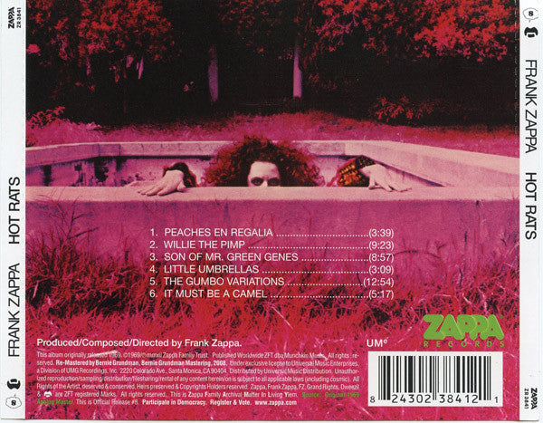 Frank Zappa : Hot Rats (CD, Album, RE, RM)