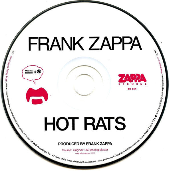 Frank Zappa : Hot Rats (CD, Album, RE, RM)