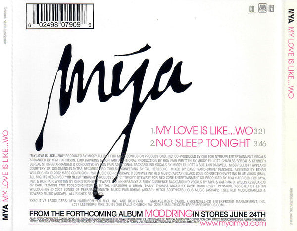 Mya : My Love Is Like... Wo (CD, Single)