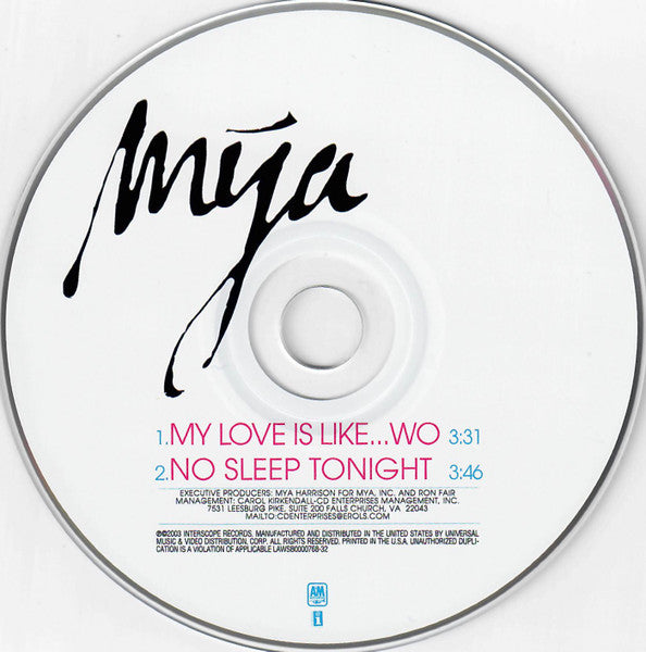 Mya : My Love Is Like... Wo (CD, Single)