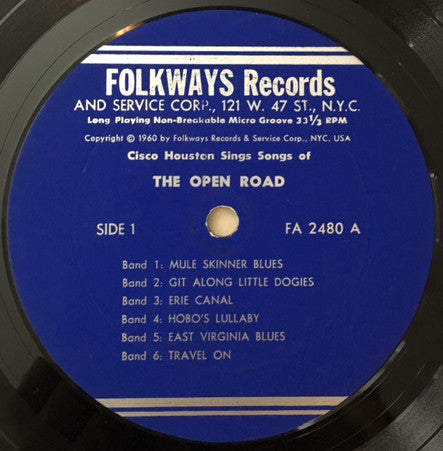 Cisco Houston : Sings Songs Of The Open Road (LP, Album, RP)