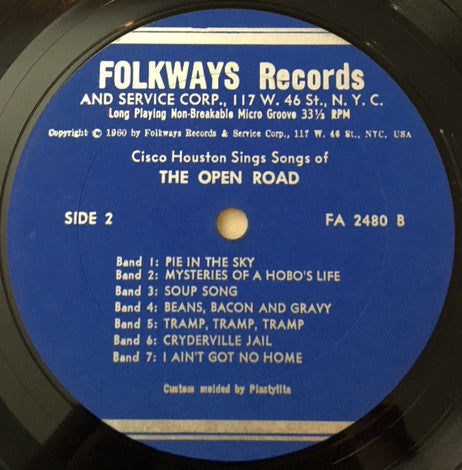 Cisco Houston : Sings Songs Of The Open Road (LP, Album, RP)