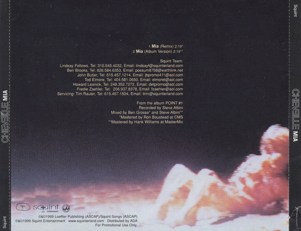 Chevelle (2) : Mia (CD, Single, Promo + CD-ROM)