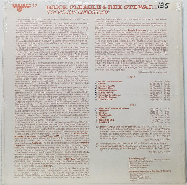 Brick Fleagle And Rex Stewart : Previously Unreissued (LP, Comp)