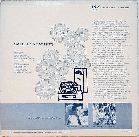 Gale Storm : Gale's Great Hits (LP, Comp, Mono)