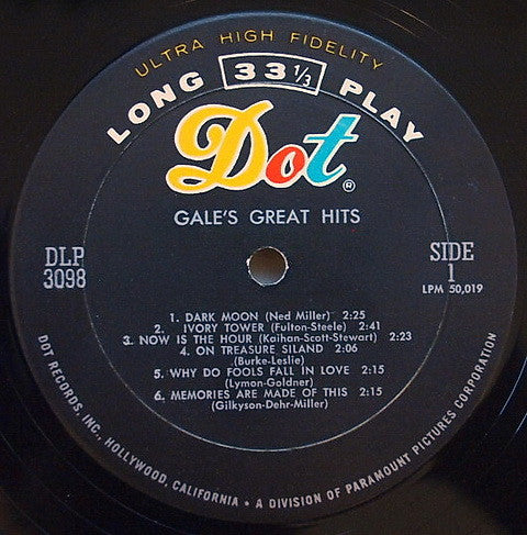 Gale Storm : Gale's Great Hits (LP, Comp, Mono)