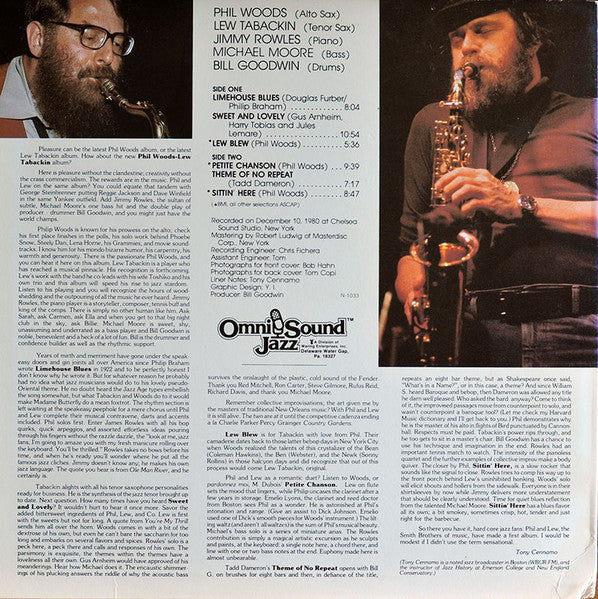 Phil Woods / Lew Tabackin With Jimmy Rowles, Michael Moore (2), Bill Goodwin : Phil Woods / Lew Tabackin (LP, Album)