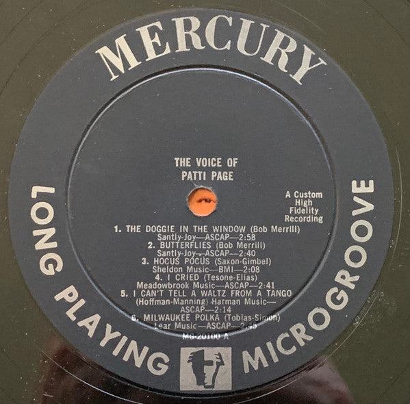 Patti Page : The Voices Of Patti Page (LP, Album, Mono)