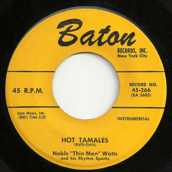 Noble "Thin Man" Watts & His Rhythm Sparks : Flap Jack / Hot Tamales (7", Single)