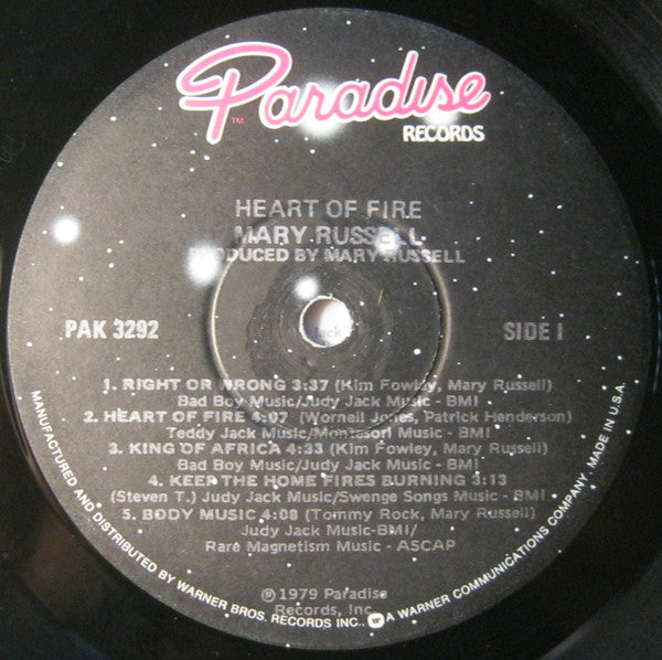 Mary Russell : Heart Of Fire (LP, Album)