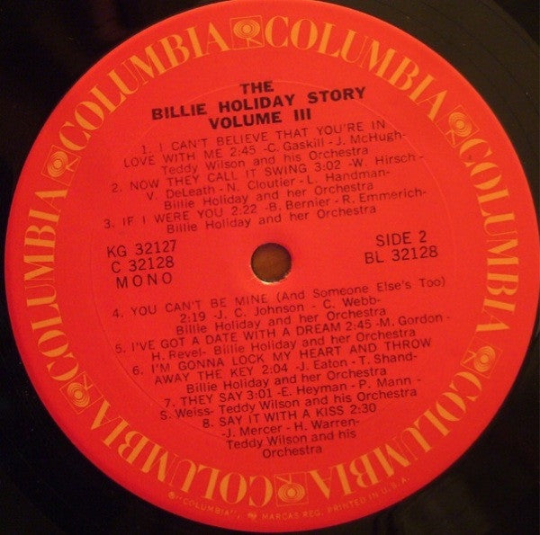 Billie Holiday : The Billie Holiday Story Volume III (2xLP, Album, Comp, Mono)