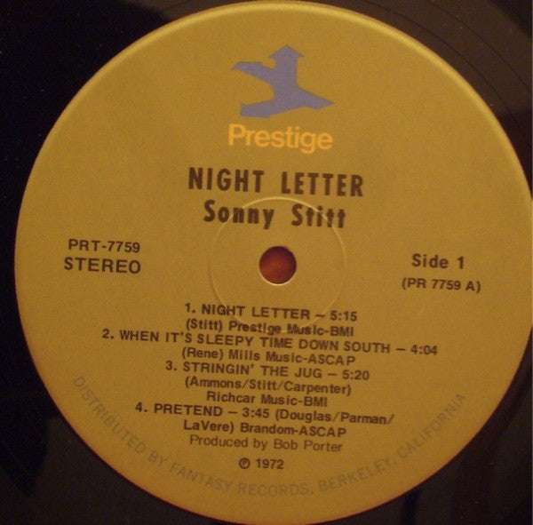Sonny Stitt : Night Letter (LP, Album, RE)