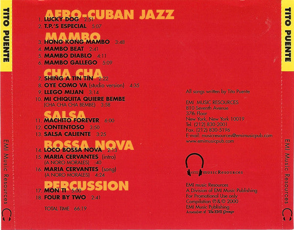 Tito Puente : Tito Puente (CD, Comp, Promo)