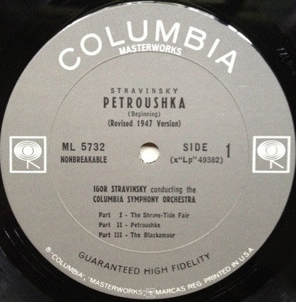 Stravinsky* : Petroushka (LP, Mono, 2-E)