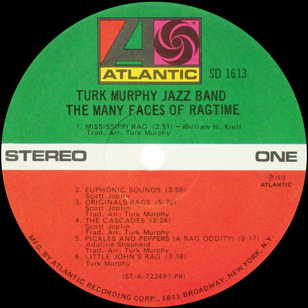 Turk Murphy's Jazz Band : The Many Faces Of Ragtime (LP, Album, PR)