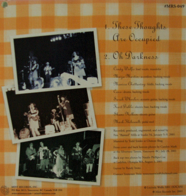 Tennessee Twin : These Thoughts Are Occupied (7", Single)