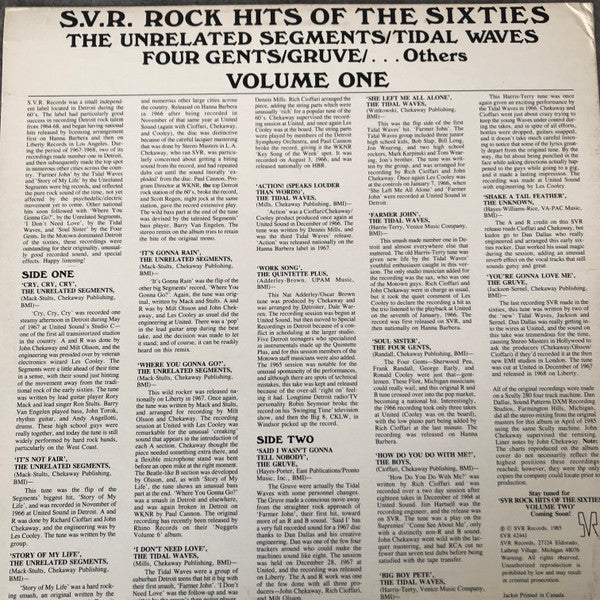 Various : S.V.R. Rock Hits Of The Sixties - Volume One (LP, Comp)