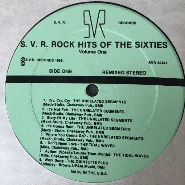 Various : S.V.R. Rock Hits Of The Sixties - Volume One (LP, Comp)