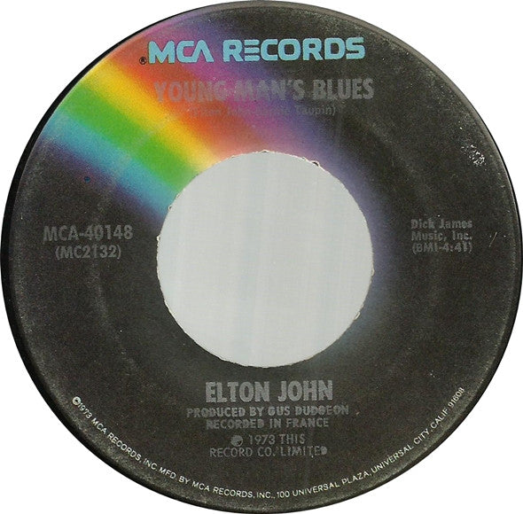 Elton John : Goodbye Yellow Brick Road (7", Single, Pin)