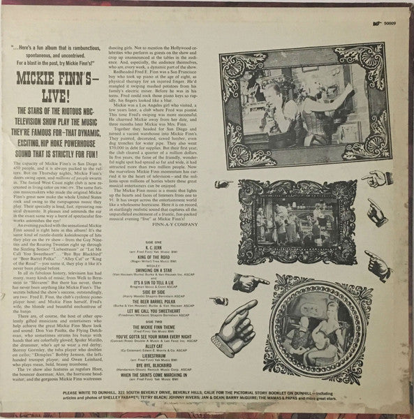Fred E. Finn And The Entire Mickie Finn's Television Cast : Mickie Finn's - America's No. 1 Speakeasy (LP)