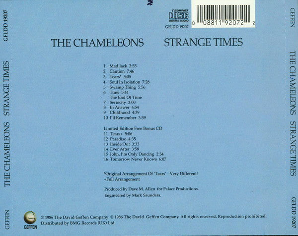 The Chameleons : Strange Times (CD, Album, RE + CD, Comp + Ltd, Nim)