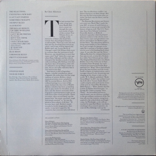 Dizzy Gillespie & Roy Eldridge : Diz And Roy (2xLP, Album, Comp, Gat)