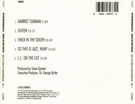 Wynton Marsalis : Thick In The South (Soul Gestures In Southern Blue, Vol. 1) (CD, Album)
