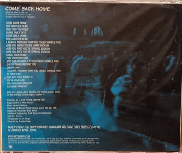 Pete Yorn : Come Back Home (CD, Single, Promo)