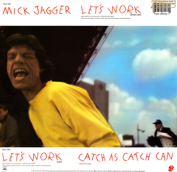 Mick Jagger : Let's Work (12")