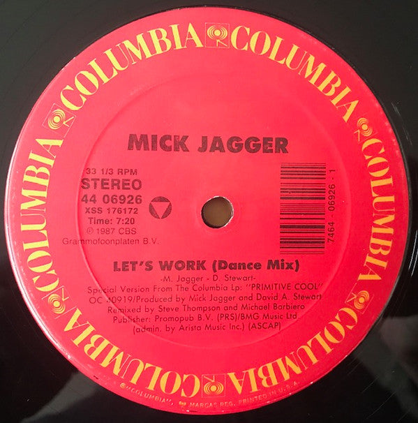 Mick Jagger : Let's Work (12")