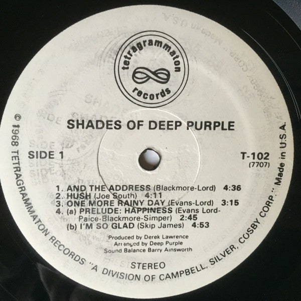 Deep Purple : Shades Of Deep Purple (LP, Album, RE)