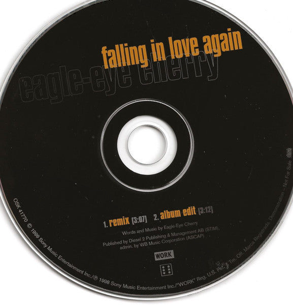 Eagle-Eye Cherry : Falling In Love Again (CD, Single, Promo)