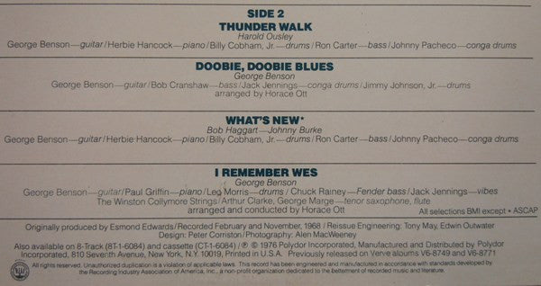 George Benson : Blue Benson (LP, Comp)